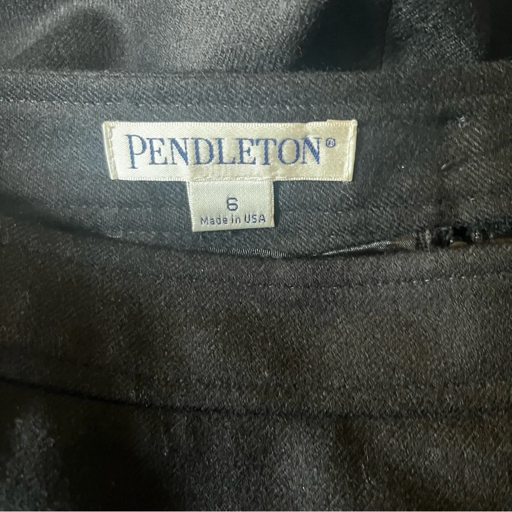 Pendleton Black 100% Virgin‎ Wool Pencil Skirt Size 6